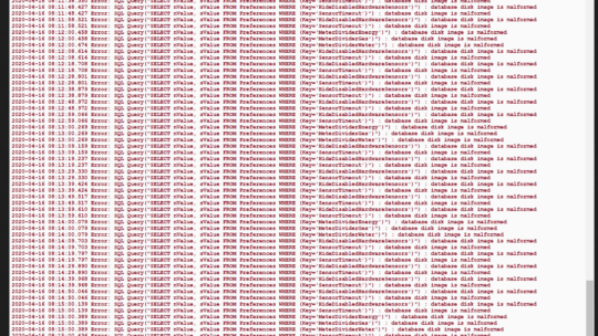 FIX the database disk image is malformed