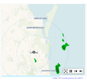 Weather radar card
