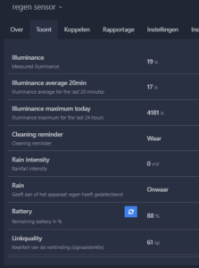 zon regen sensor entity
